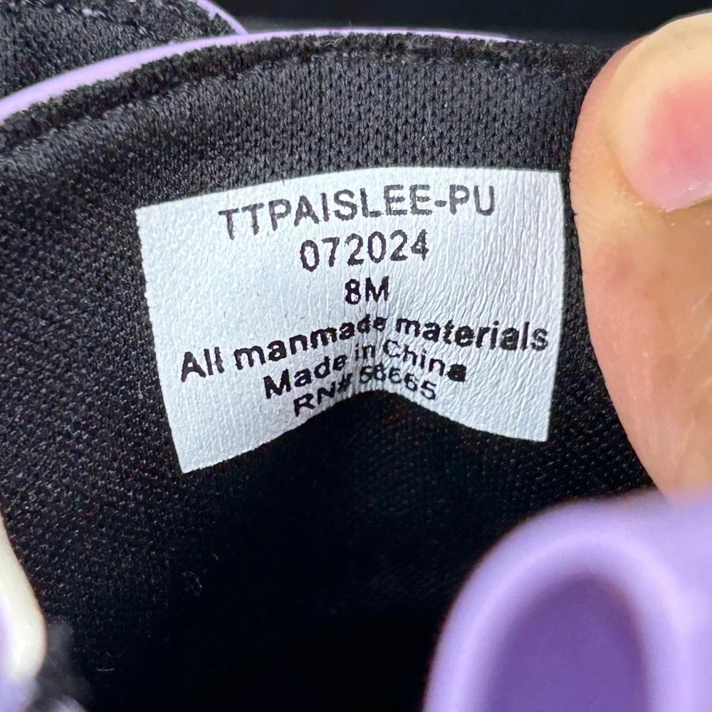 Tucker + Tate Girls Size 8‎ Purple Patent Leather Paislee Ankle Boots NEW Beaded